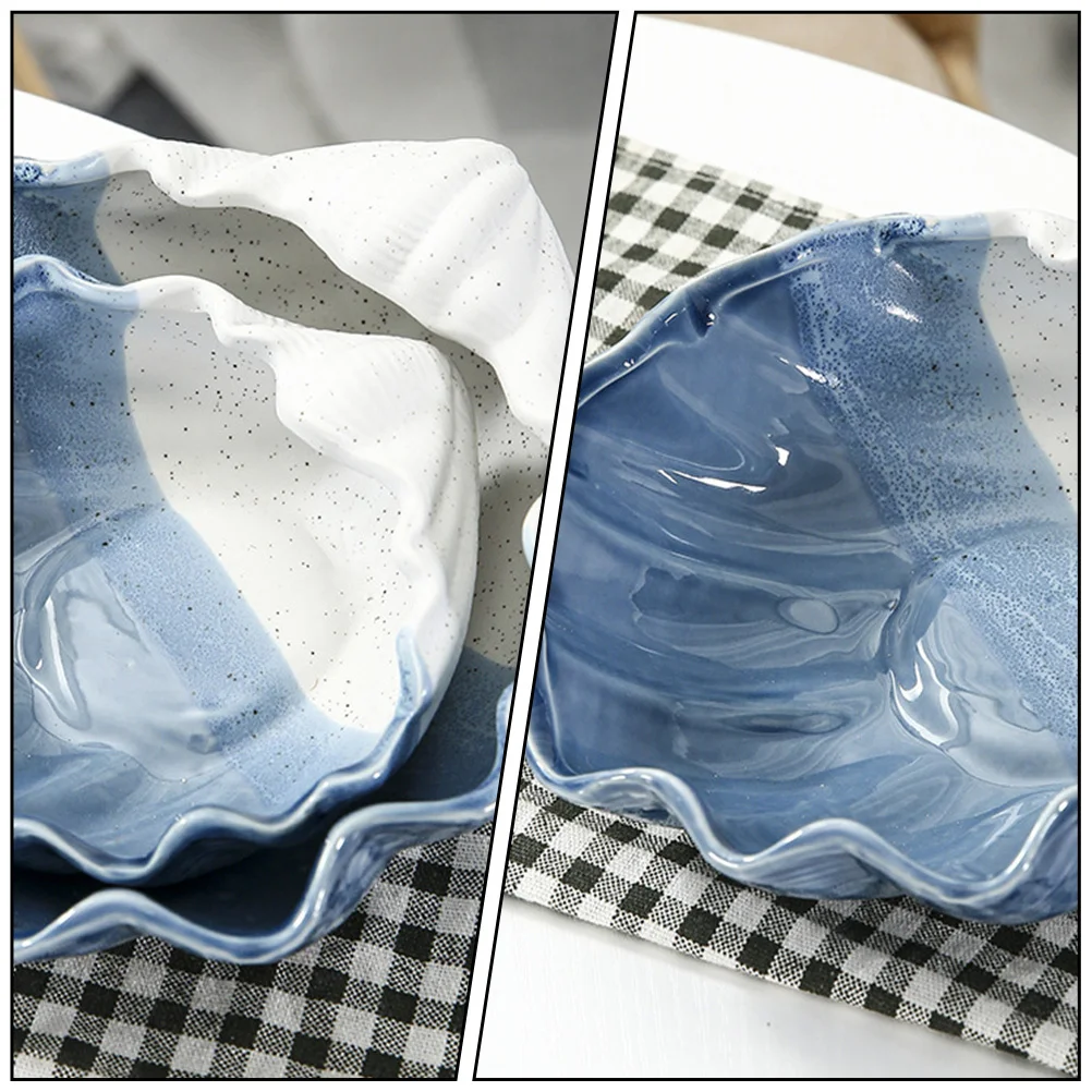 

1Pcs Seashell Storage Tray Ceramic Jewelry Tray Multipurpose Desktop Organizer Household Decor Ring Necklace Holder