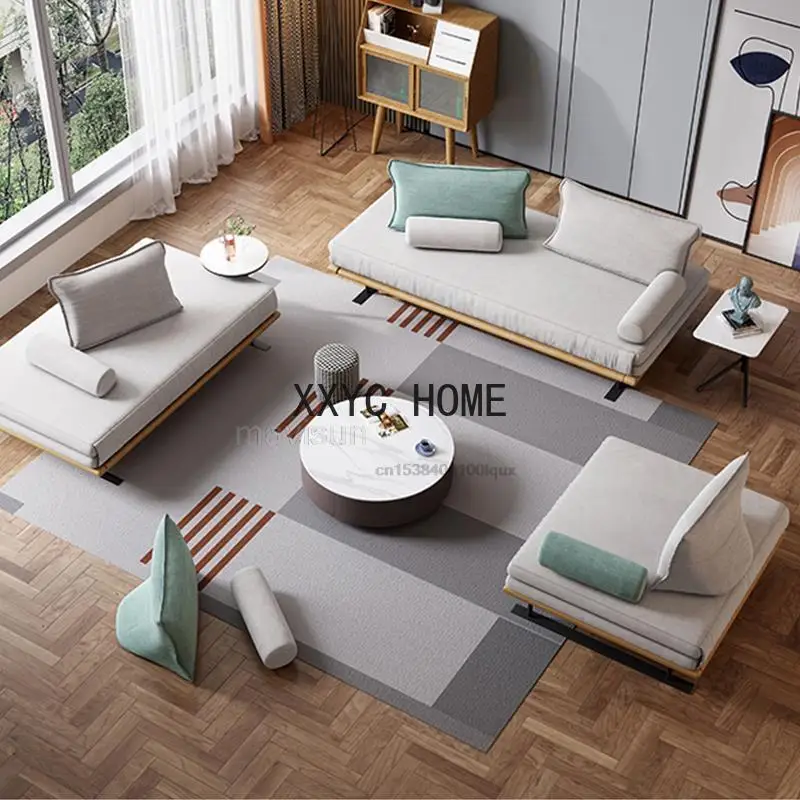 Sofa Bed Foldable  European Solid Wood Multifunctional  Sitting And Sleeping Space-Saving Furniture Modern Living Room Sofas Bed