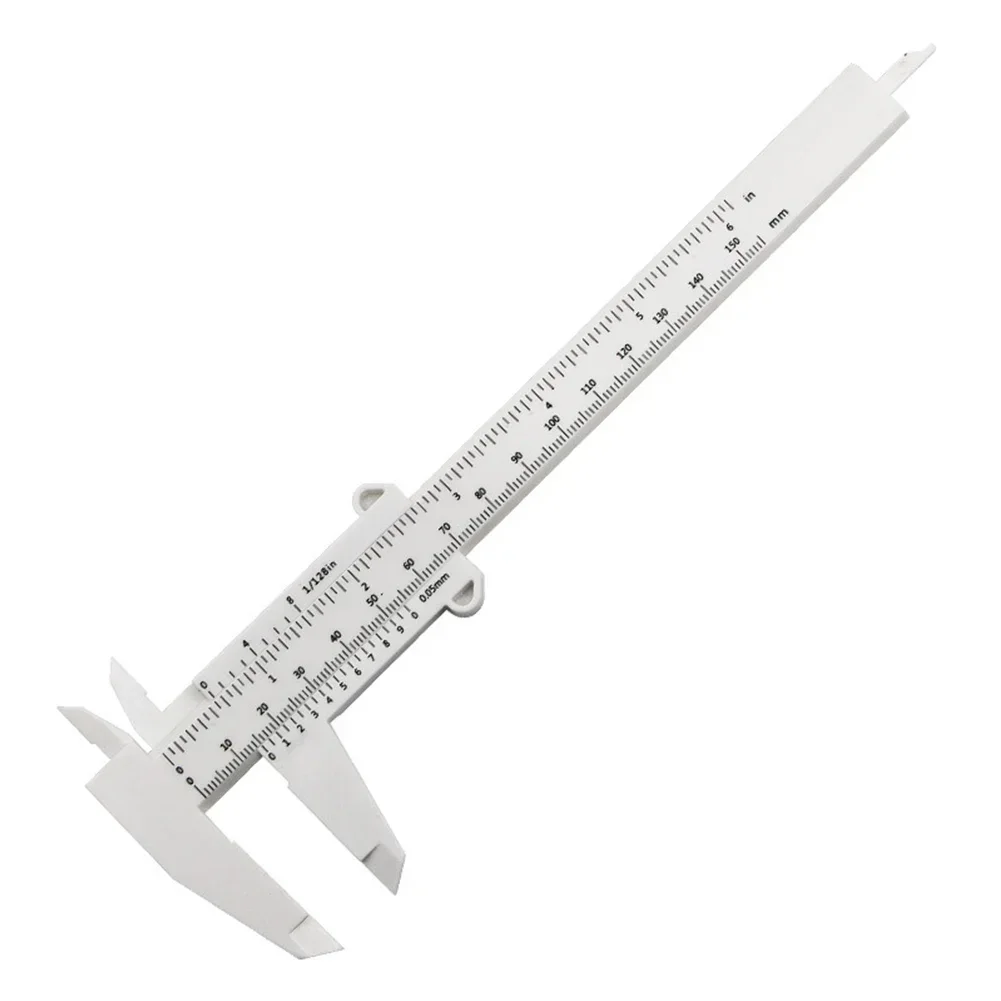 1pc 0-150mm Vernier Calipers Double Rule Scale Plastic Depth Height Diameter Measure Tool Precision Measuring Instrument