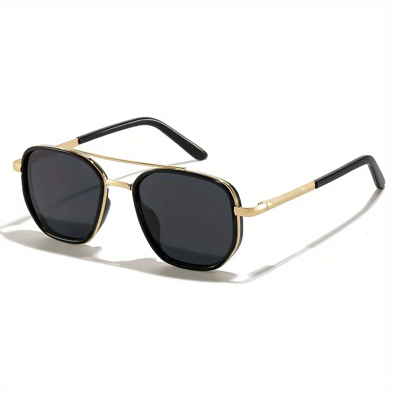 

Unisex Vintage Polarized Sunglasses, Square Frame, TAC Lens, Composite Metal Hinge, Fashion Accessory for Outdoor Activities
