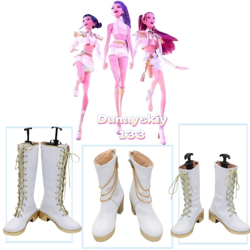 

Huntrx Kpop Demon Hunter Rumi Mira Zoey Cosplay Boots Adult Girls Long Boots Halloween Party Footwear Costume Accessories