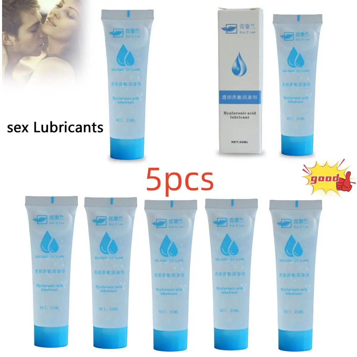 5PCS Water Based Lube for Session Sex Lubricant Lubricants Lubricante Exciter for Women Anal Lubrication Gel Intimate Lubricant