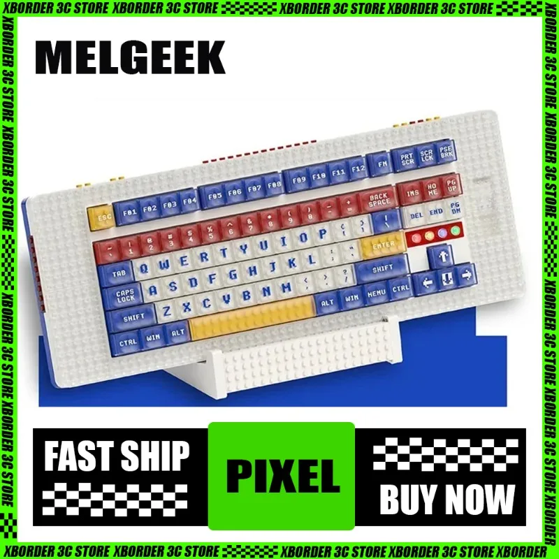 

MelGeek PIXEL Building Block Keyboard 3 Mode Wireless Bluetooth DIY Creation Splicing Theme Toy Personalized Desktop Decoration