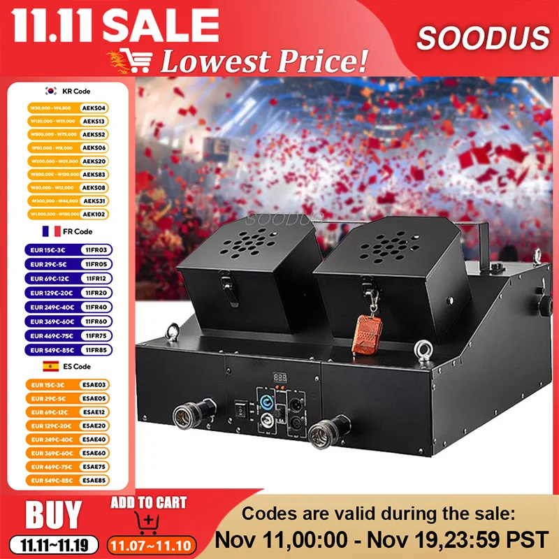 

Professional CO2 Confetti Machine Electric Launcher Confetti Tubes for DJ Event Parties Club Wedding Concert Halloween