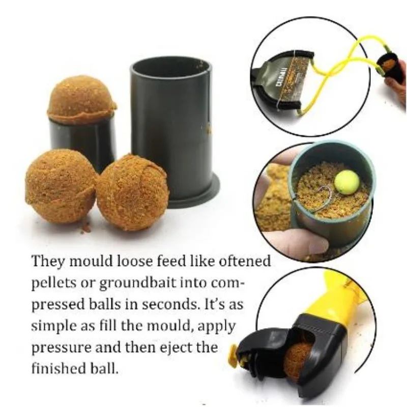 JINGYU Professional Tools SAIKO Round BOILIES Mould Bait Feeder Carp Fishing Fishing Tackle Squeeze Mold Fishing Tools Big Carp