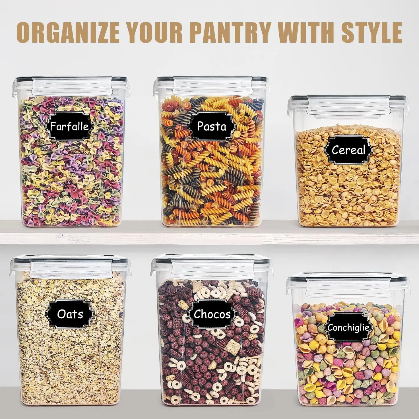 Tyrixma, set da 4 contenitori - Kitchen.Baking Labels recensione e prezzo