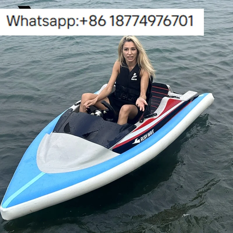 RUSHWAVE High-Speed Mini Electric Jet Ski and Kart Boat Lithium Battery Powered Water Entertainment Surfboard for Ocean Waters