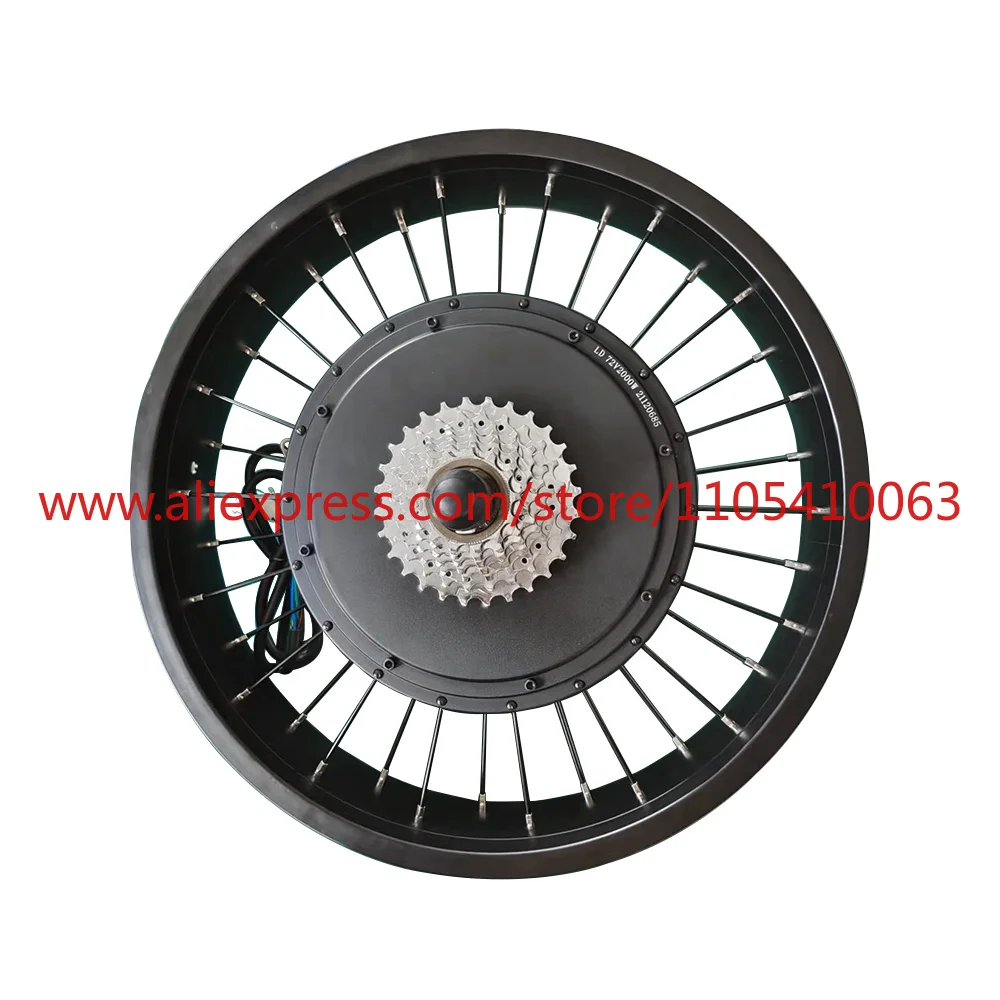 1pcs  20 inch 2000w 3000w 5000w 100 km/h 120 km/h high speed spoke motor with 20 * 4.0 fat tires