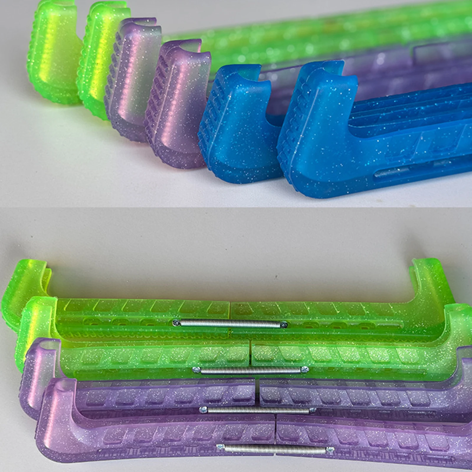 

Speed Skating Hard Protect Sleeve Adjustable Crystal Jelly Color Blades Guards Anti-Slip Universal Fit for Adults & Kids