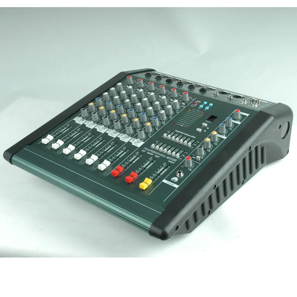 MiCWL 6 قنوات 1200 واط مكبر كهربائي خلط وحدة التحكم خلاط بلوتوث سجل DSP تأثير 2x600 واط المهنية USB ميكروفون خلاط