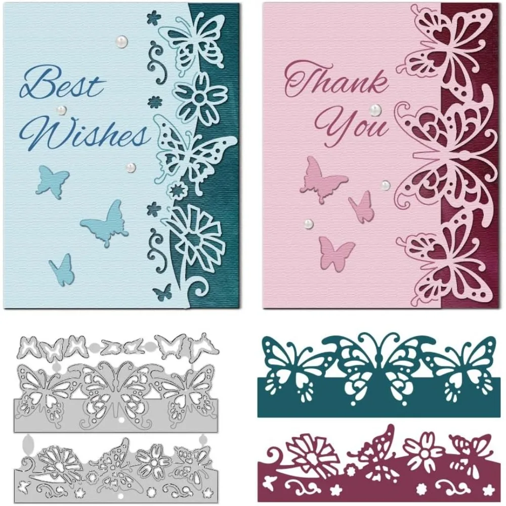 Schmetterlings-Stanzformen aus Kohlenstoffstahl für DIY-Scrapbooking, Fotoalbum, dekorative Prägung, Papierkarten, 102 x 122 x 0,8 mm