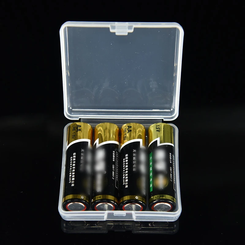 Hard พลาสติกแบตเตอรี่กล่อง AA/AAA แบตเตอรี่ผู้ถือกล่องคอนเทนเนอร์พร้อมคลิปสําหรับ 2 4 8 AA/AAA แบตเตอรี่ PP กล่อง