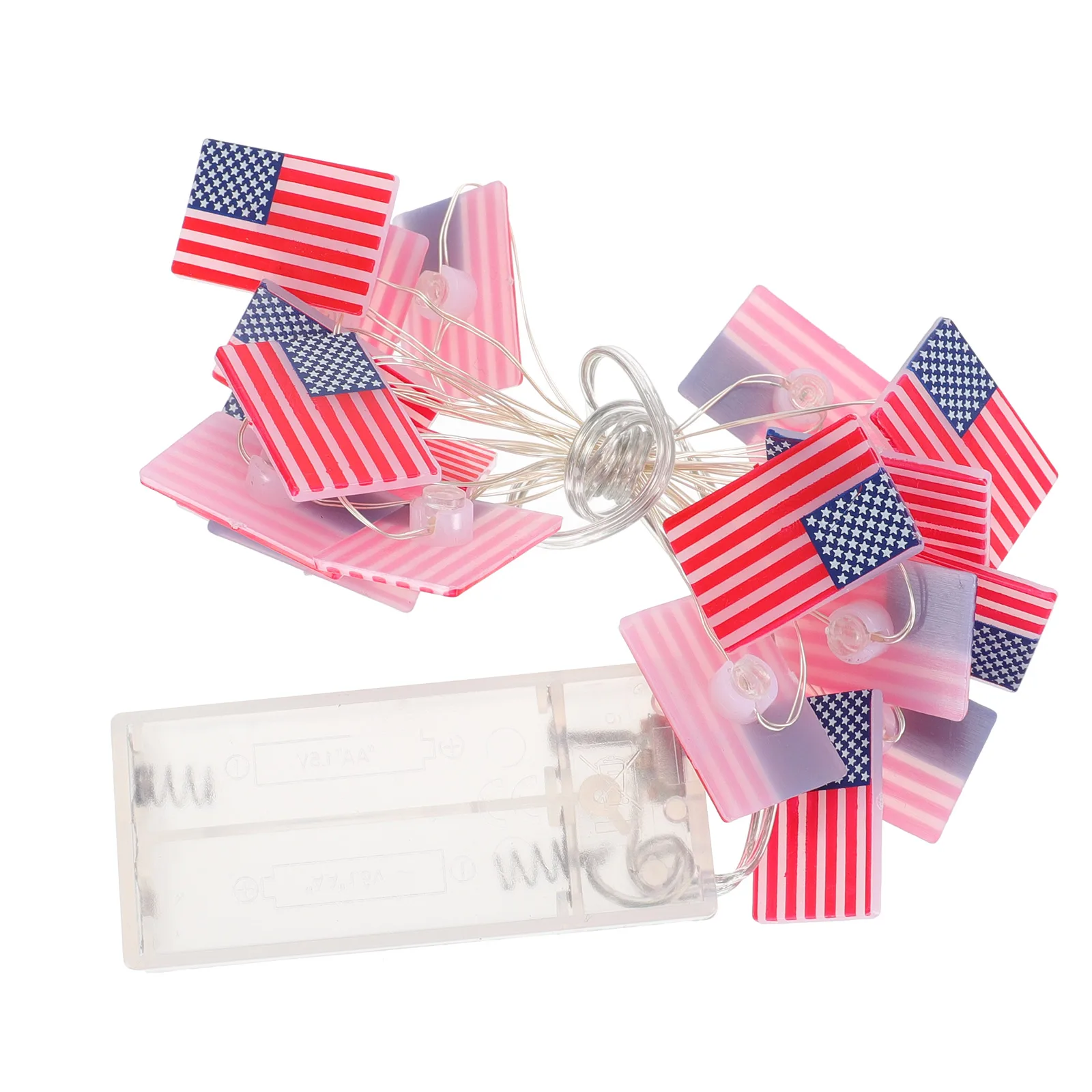 

American Flag LED String Lights Beautiful Room Lamp for Party Patriotic Beads Independence Day Home Garden Festive Atmosphere
