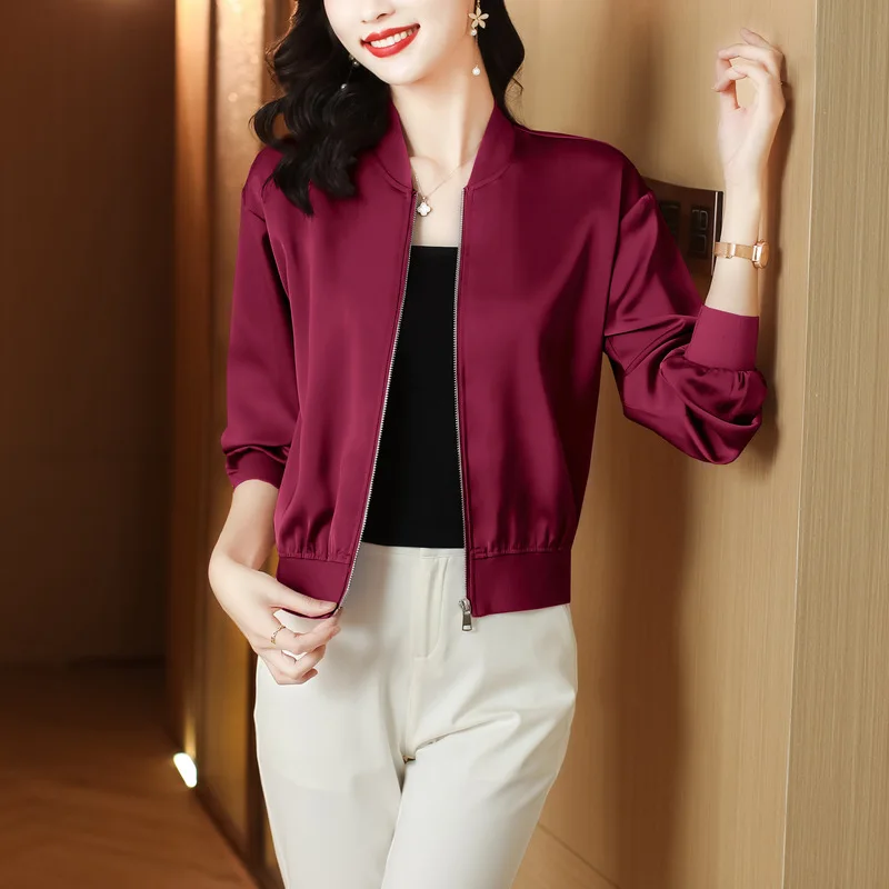 2024 Shorter Jacket WomenJacket Sweatshirt Outdoor Clothing Top Loose Long-Sleeve Jacket