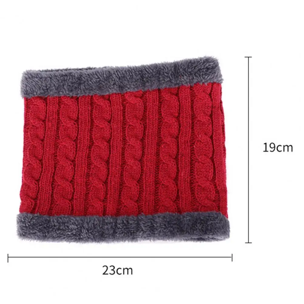 Knitted Pattern Neck Wrap Cozy Stylish Unisex Cycling Neck Wrap Thick Plush Elastic Fit for Warmth Windproof for Outdoor