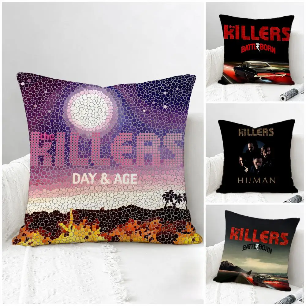 Band The Killers Cushion Cover Natural Linen Pillowcase Set, All-in-One Decor for Sofa, Bedroom & Chair
