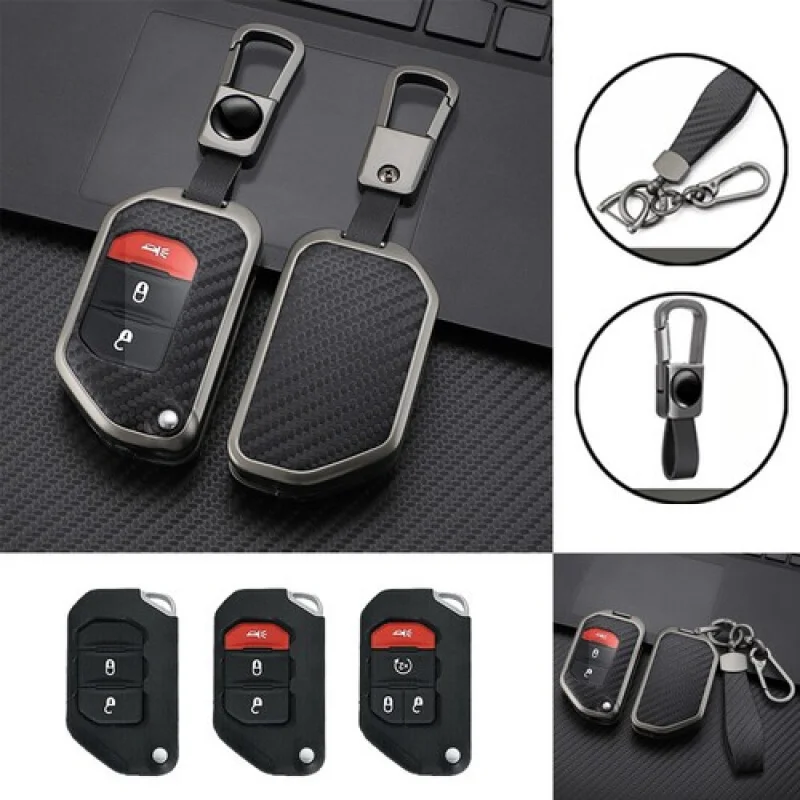 

A + кожаный чехол из цинкового сплава из ТПУ для ключей от автомобиля, чехол для Jeep Wrangler JT JL Gladiator