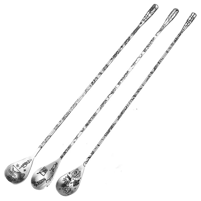 Łyżka barowa ze stali nierdzewnej Tattoo Cocktail 30 cm