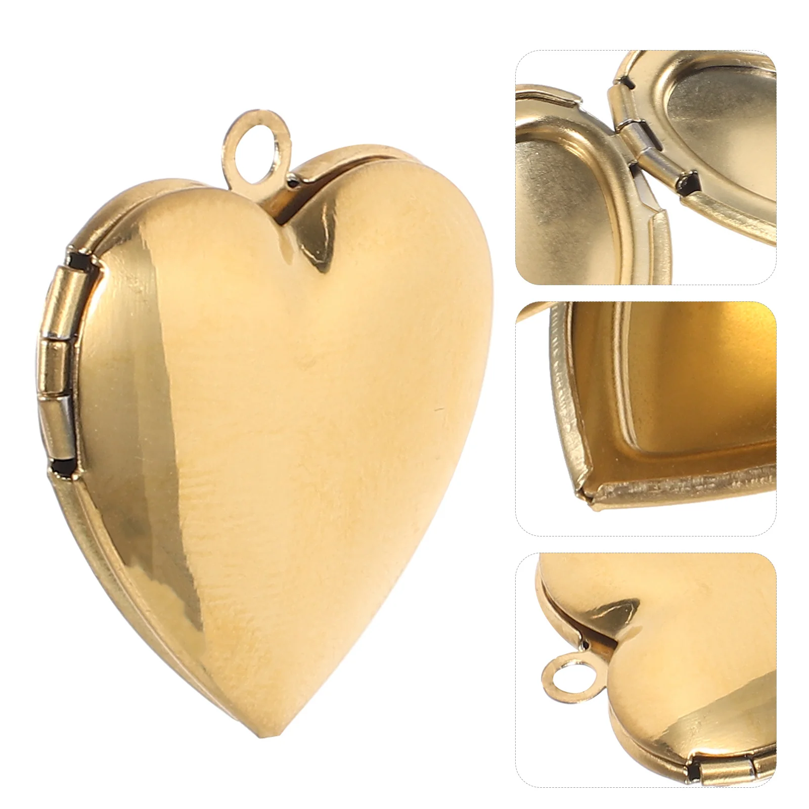 

Медальон с фотографией в форме сердца, небольшой компактный кулон из нержавеющей стали для самостоятельного изготовления ювелирных изделий, ожерелье, подарок, медальон, подвески