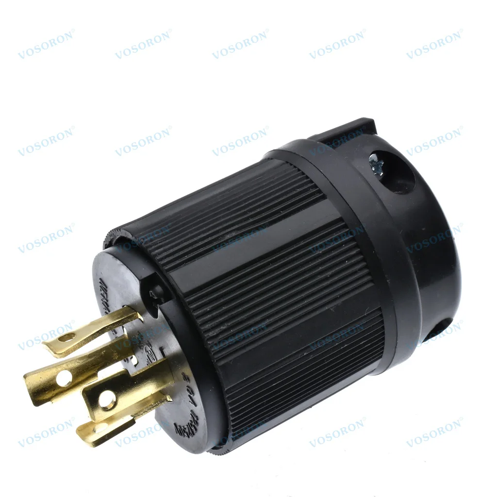 NEMA L14-20P & NEMA L14-20R Locking Plug and Connector,Generator Twist Lock Plug Adapter,20 Amp 125/250V 3 Pole 4 Wire Grounding - view 3