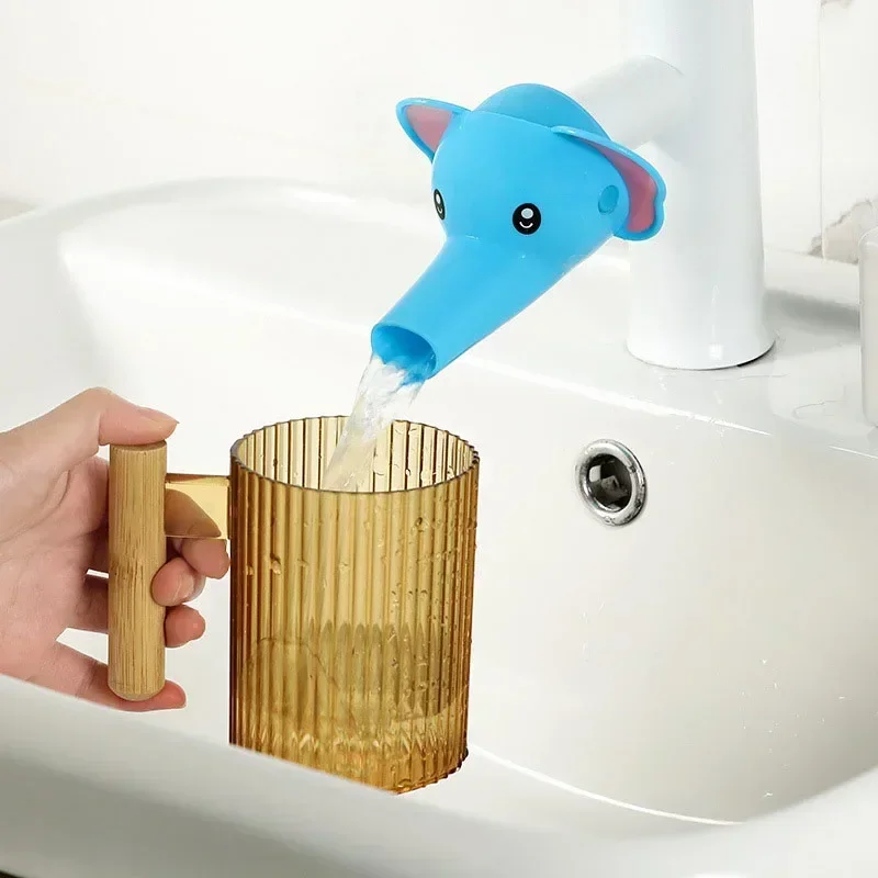 1pc Cartoon Duck Elephant Hand Washing Faucet Extender, Splash Proof Hand Washer, for Kitchen Sink, Suitable for Most Faucets