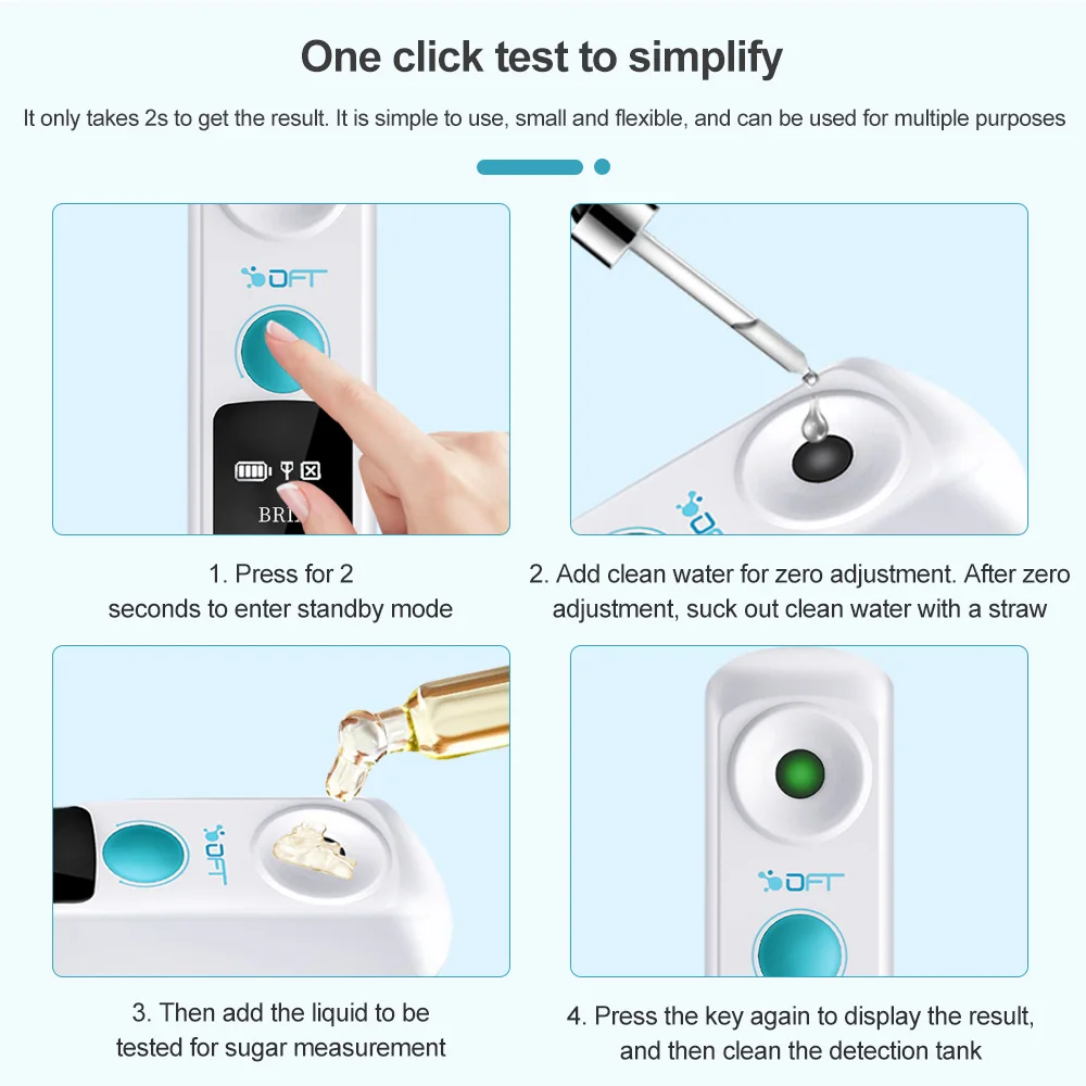 6-in-1 Honey Sugar Auto Refractometer Tester 0-55%/0-95% Brix 0~32% TDS Coffee Densimeter Bluetooth-Online Concentration Meter