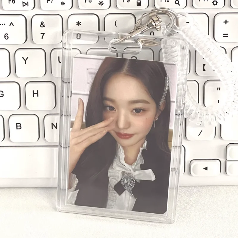 Cute Crystal Photocard Holder 3 inch Photo Display Holder Credit ID Bank Card Bus Card Protective Case Pendant