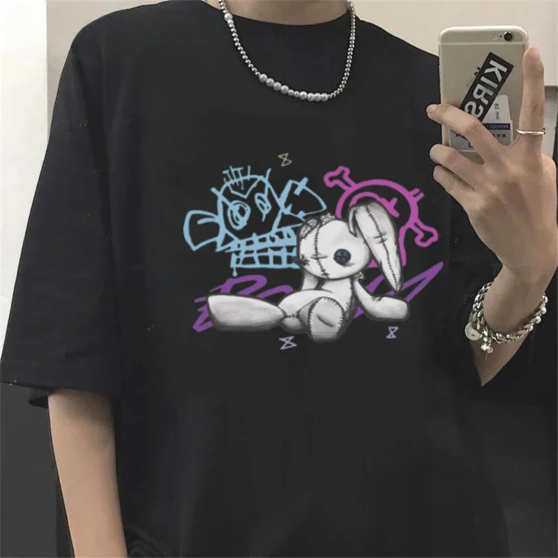 Jinx Arcane Monkey T Shirt Anime Cosplay Tees Women Men Aesthetic Print Summer Streetwear  Short Sleeve Shirts Fans Gift