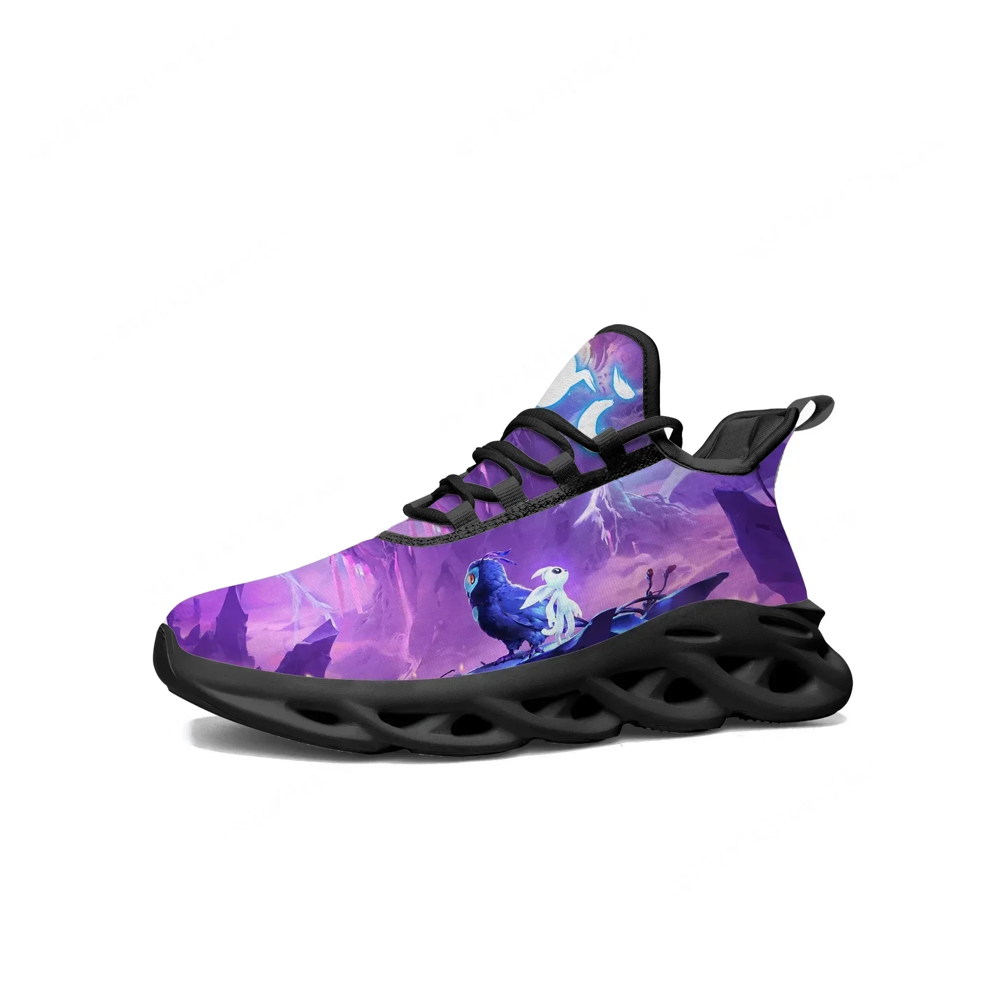 Cartoon Game Ori and The Will of The Wisps Flats Sneakers Men Women Sports Running Shoes Tailor Made Lace Up Shoes