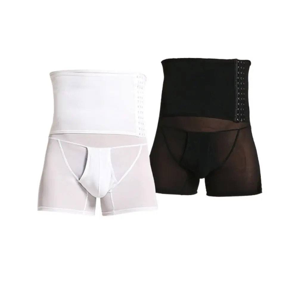 

High Waist Body Shaper Men Belly Contracting Waist Trainer Tummy Control Underpants Lingerie Shapers Boxer Briefs Men