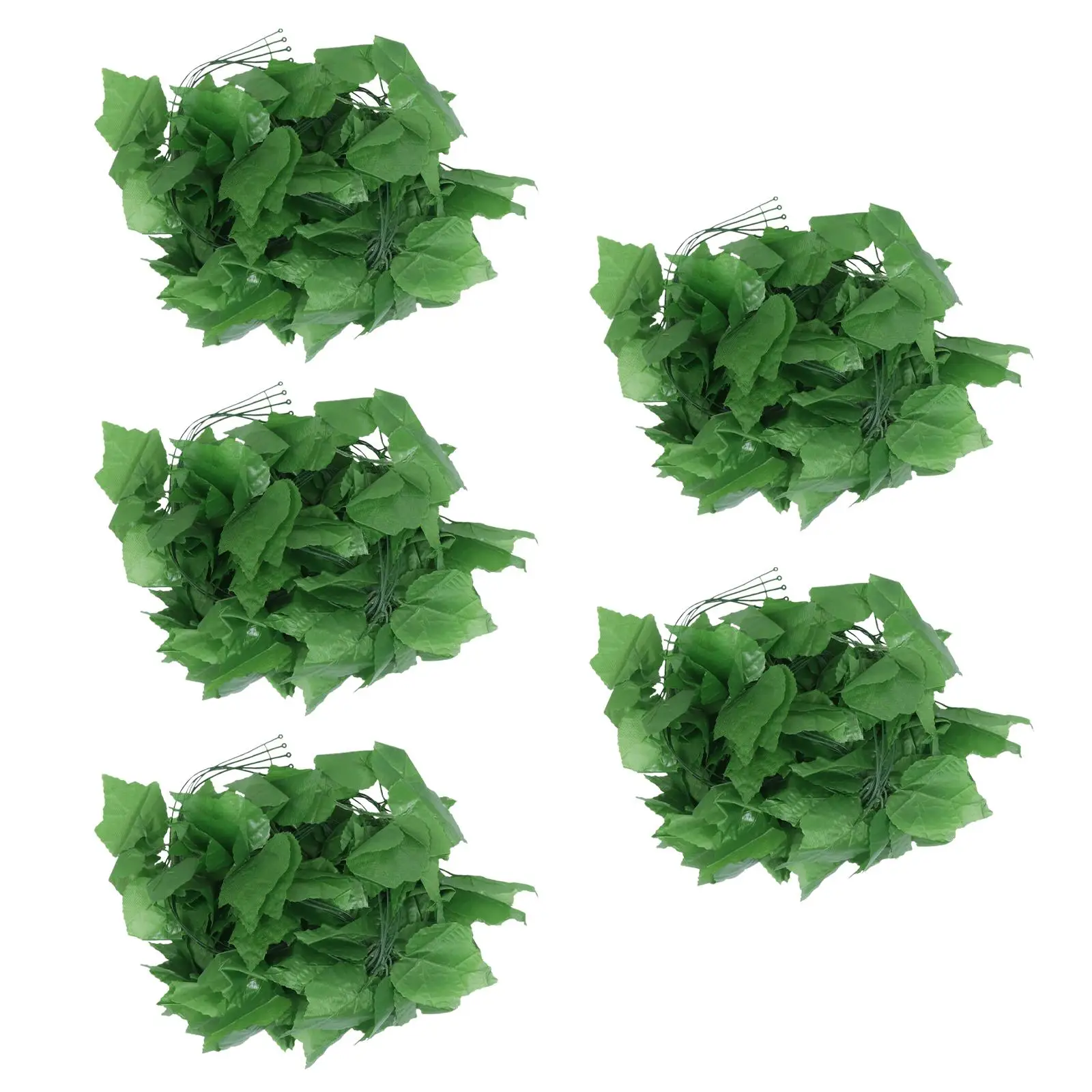 5 Pcs Grape Leaf Vine Artificial Simulation Rattan Ornament Green Plant Leaves Fake Decoration