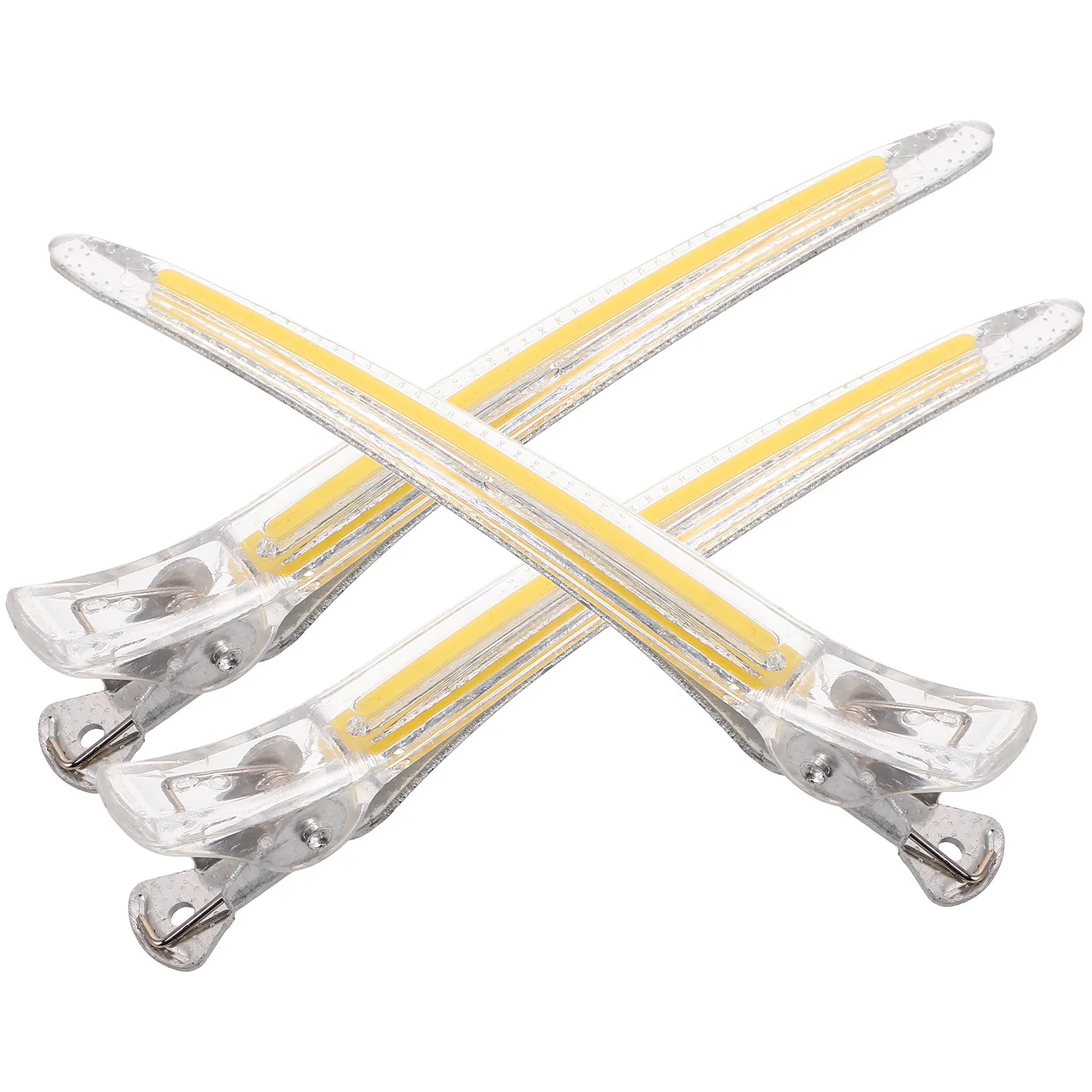 3Pcs Alligator Hair Clips Yellow Non-Slip Plastic Hair Styling Tools Duck Billed Sectioning Hairdresser Accessories for Women