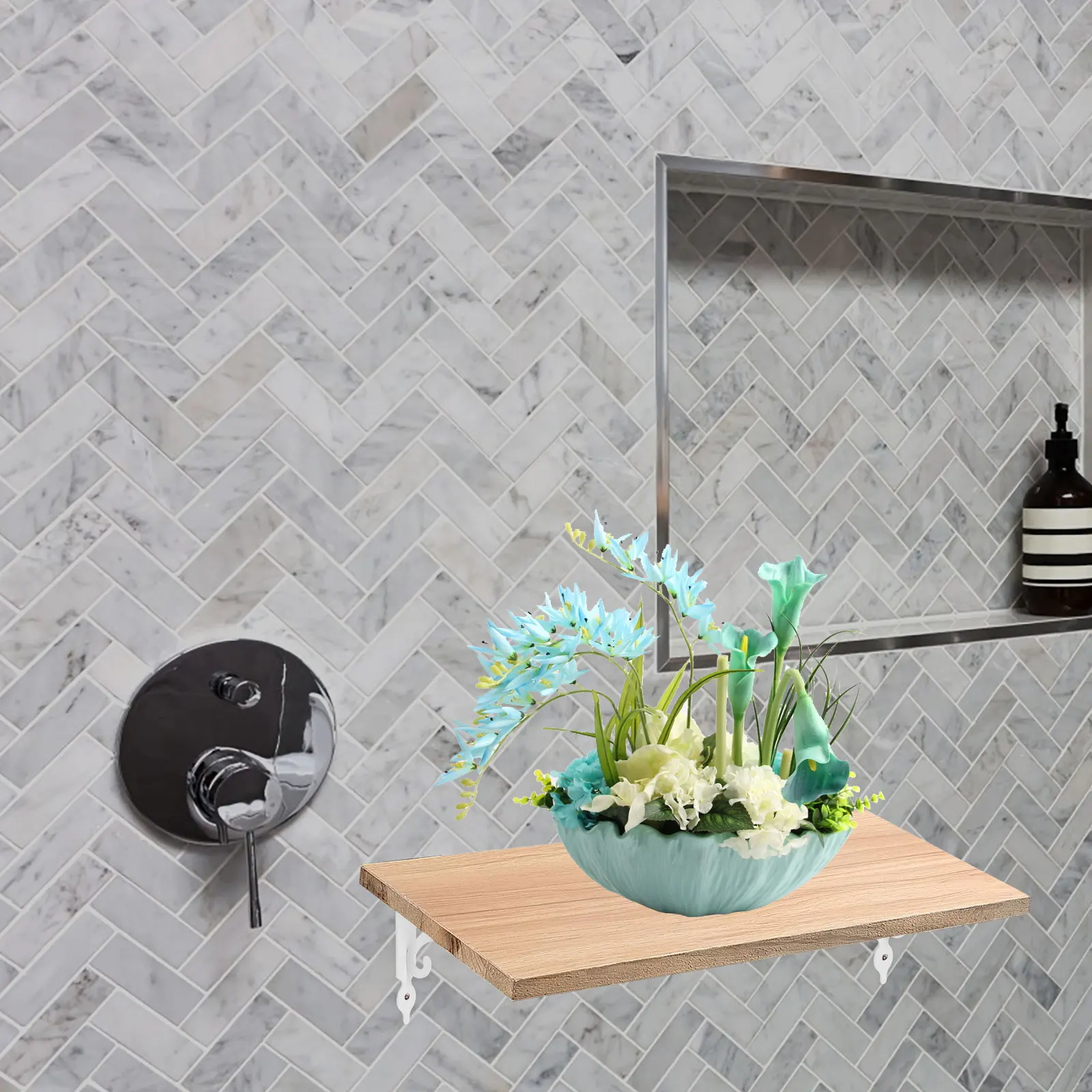 

2pcs Thickened Iron Triangle Shelf Brackets White Heavy Duty Floating Wall Mount for Shelves Storage Display Rack Modern Style