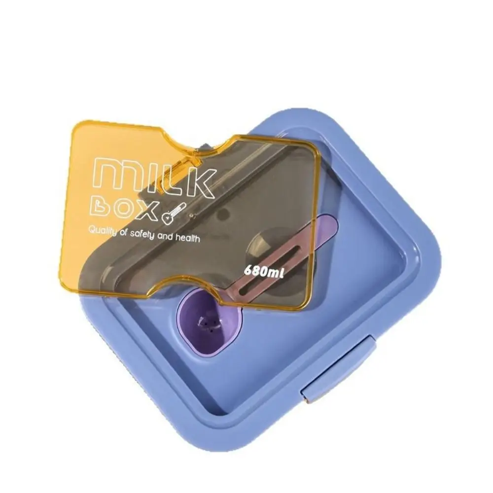 Portable Milk Powder Jar Buckle Design UV-Resistant Snacks Taking-Out Case Reusable with Spoon Kitchen Sealed Canisters