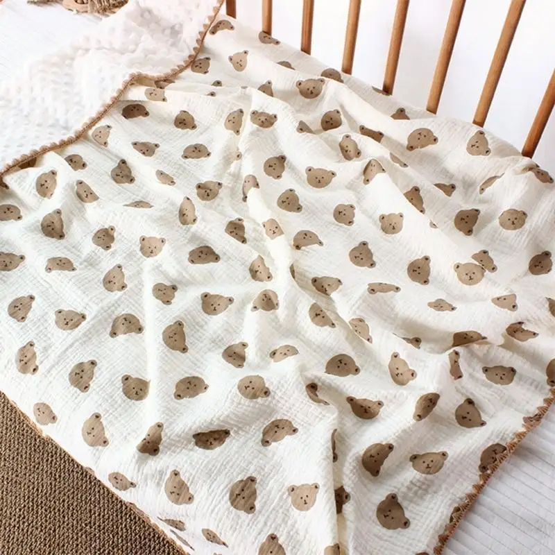 

L38E 110x130cm Swaddles Blanket Newborn Shower Blanket Wrap Sleep Blanket for Babies Boys Girls Stroller Crib Bedding Stuff