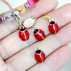 10PCS Cartoon Insect Pendant Animal Metal Charms DIY Necklace Bracelet Earrings Keychain Jewelry Handmade Trendiness Accessory