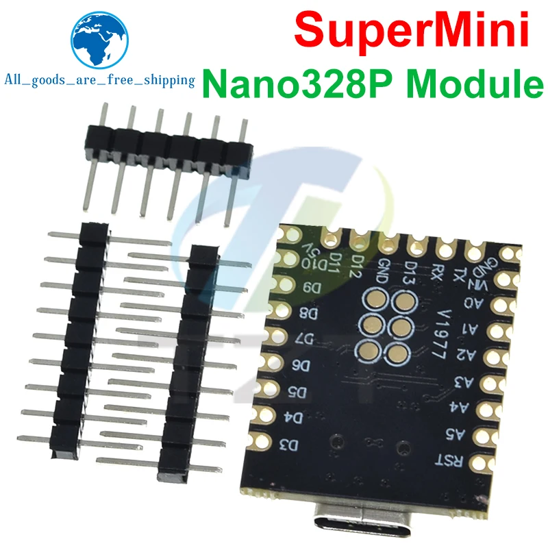 TZT 1/3pcs NANO V3.0/Nano SuperMini Type-C Board Atmega328p Chip Ch340 Seriële Poort voor Arduino