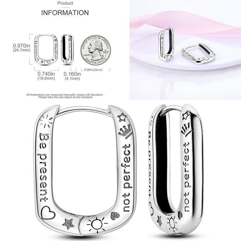 925 Sterling Silber Creolen Pfotenabdruck Blumenstrauß Kleeblatt Lavendel Fisch Bunter Schmuck Geschenk für Frauen und Mädchen – Detail 11