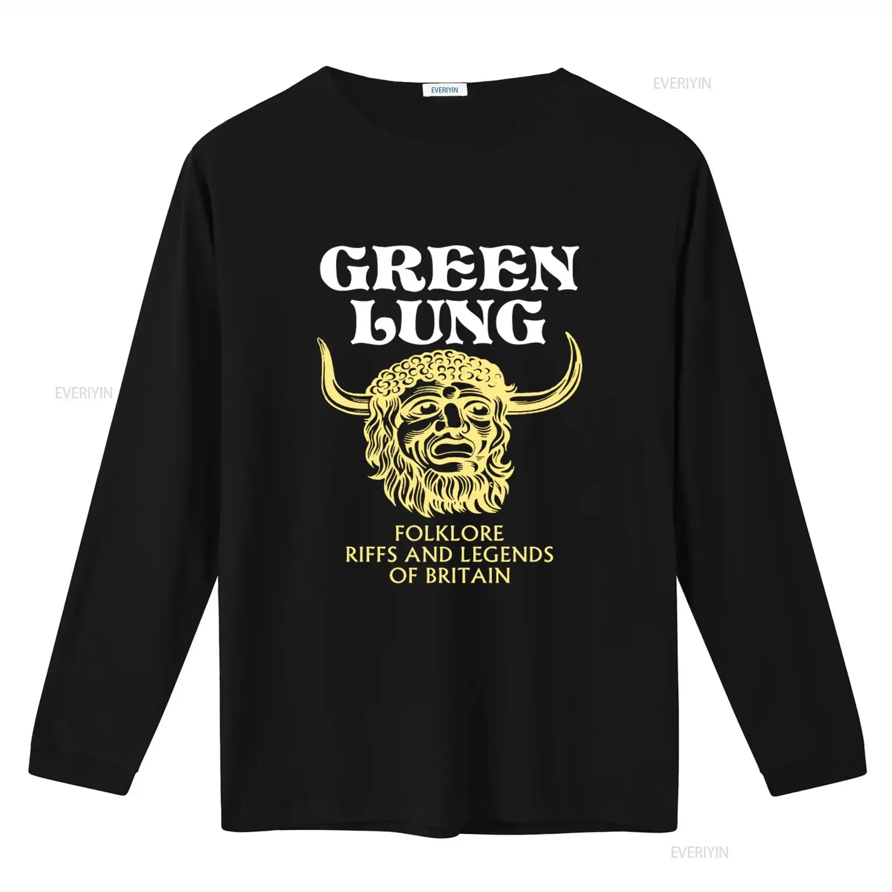 Green Lung Vintage T Shirt for Men Folklore Riffs and Legends of Britain Print vintage Washed Unisex Casual Versatile Slightly