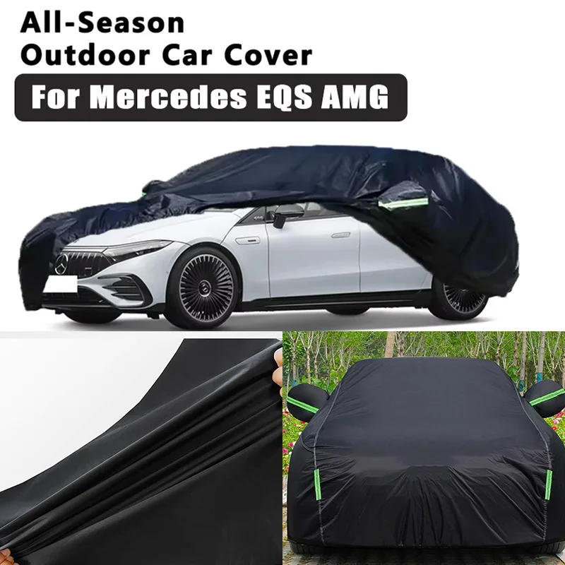 

For Mercedes EQS AMG Car Covers Outdoor Waterproof Dustproof Sun Rain Snow Protection Thick Oxford Cloth Car Accessories