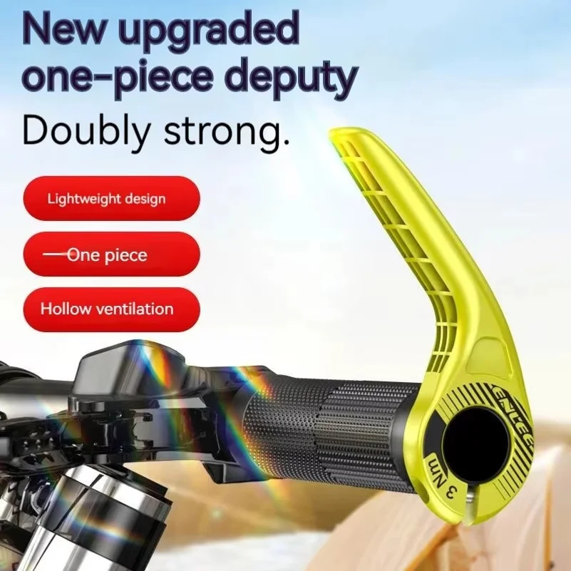 1 Pair Adjustable Bicycle Bar Ends Auxiliary Vice Handle Rest Cow Horn MTB Ergonomic Handlebar Extension Anti‑Fatigue Mountain B