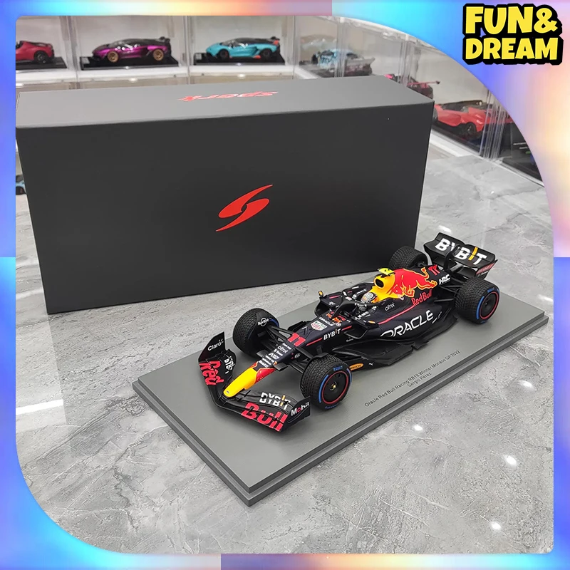 1:18 Spark F1 Car Model Red Bull 2022 Monaco Sergio Perez RB18 #11 Collectible Children Toys Checo F1 Car Birthday Gift