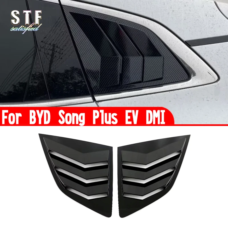 ABS Rear Window Around C Pillar Cover Trim Car Accessories Stickers For BYD Song Plus EV DMI 2022 2023