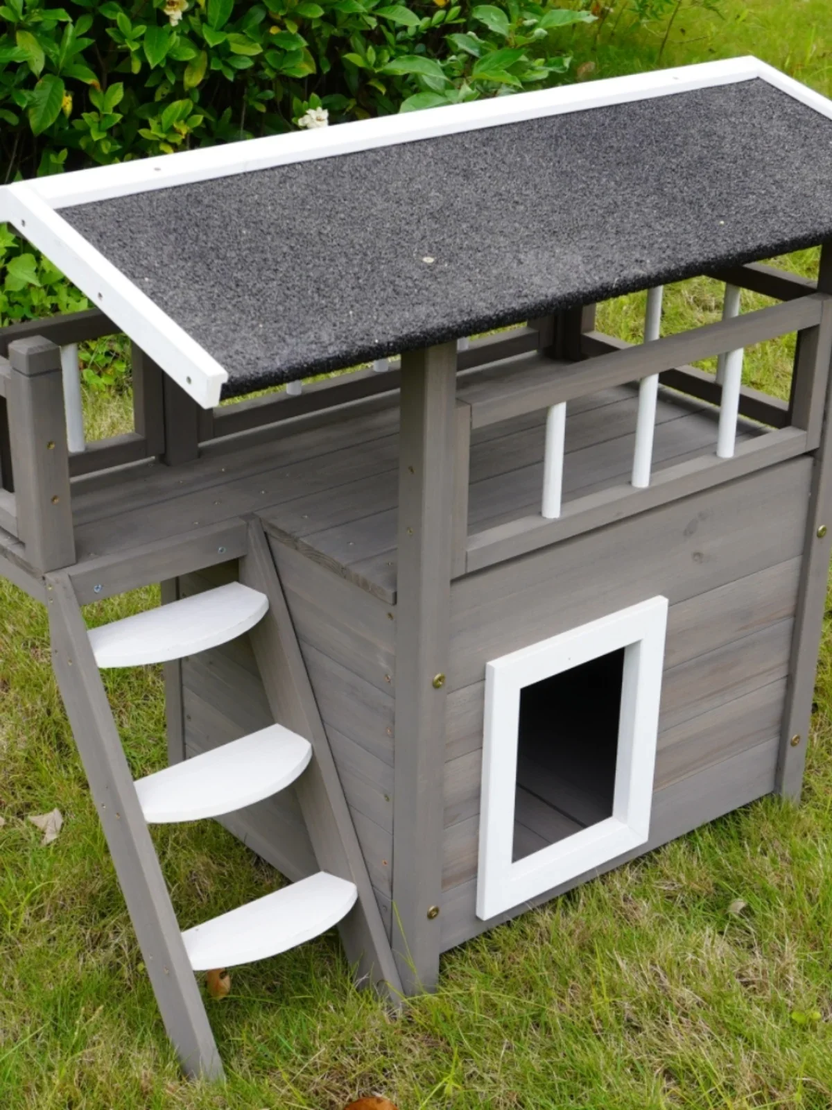 Solid Wood Pet Nest Indoor, Home, Outdoor Cat Nest Cat Cage   Villa  Air Conditioning House Internet celebrity