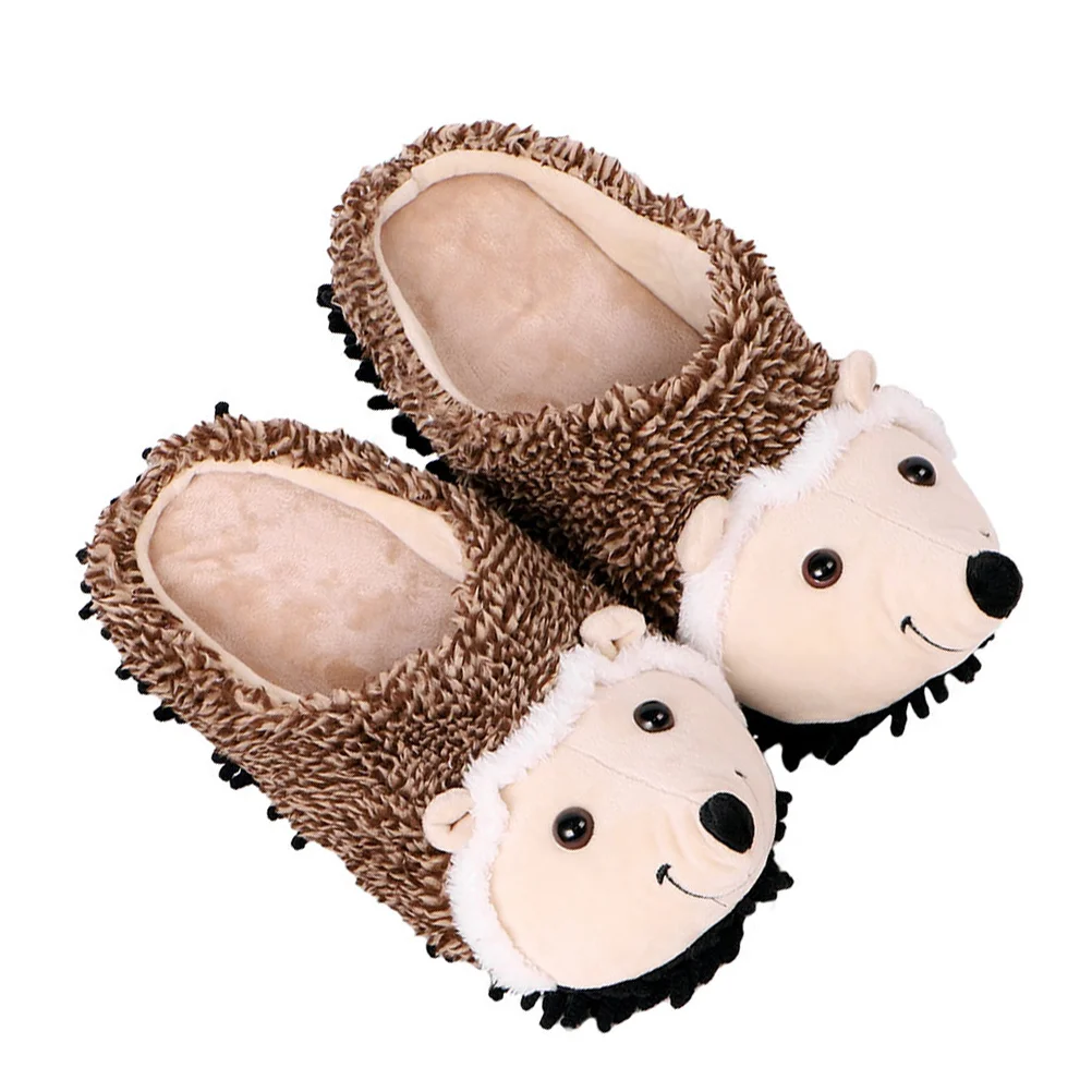 Animal Slippers Hedgehog Floor House Winter Universal Christmas Gift Women's