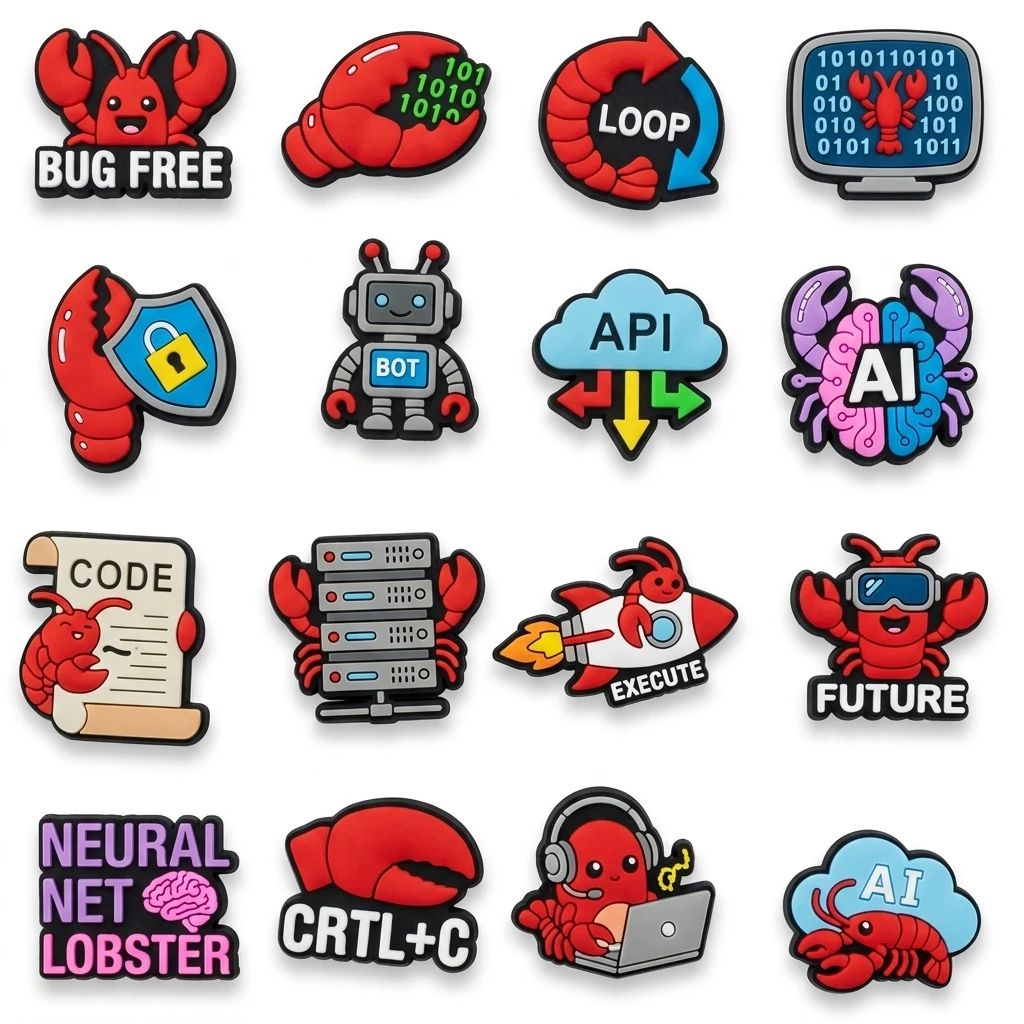 New Arrival 1-16Pcs Lobster Bug Free PVC Shoes Accessories Robot Claw Sandal Button Charms DIY Man Popular Bracelet