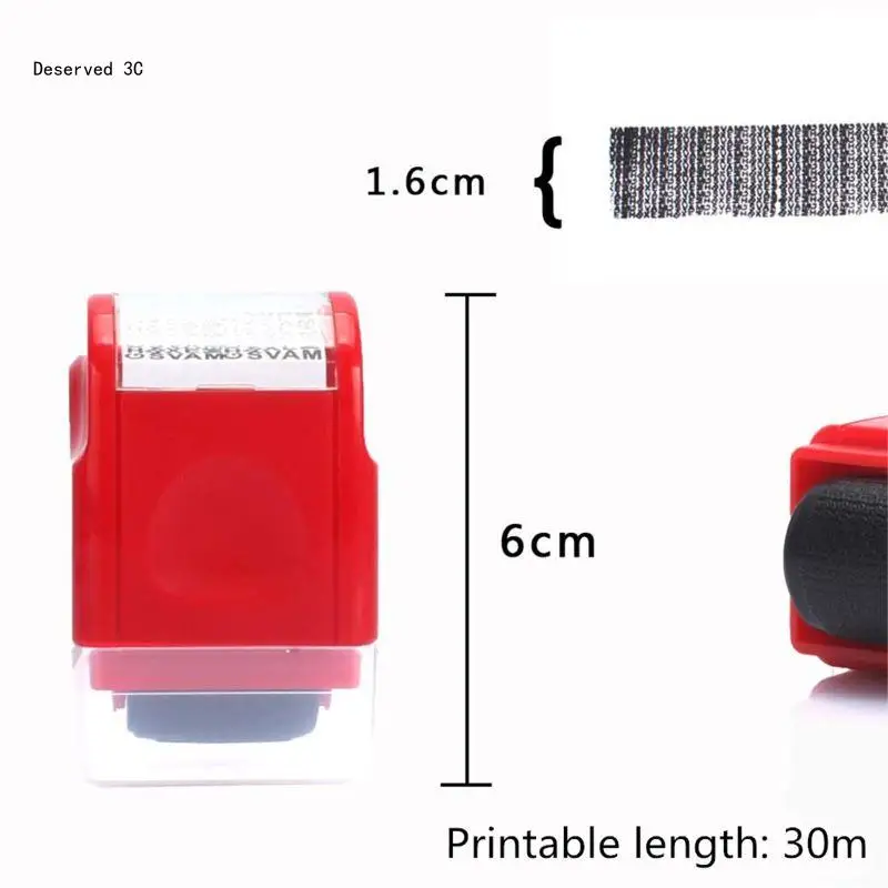 Portable Refillable Identity for Protection Stamp Roller Anti-theft Privacy Safe