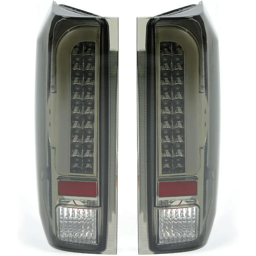 

Пара задних фонарей в сборе, совместимая с 19901997 F150 250 350 Bronco Super Duty LED Tube Bar 3D стоп-сигнал Задний фонарь дым L