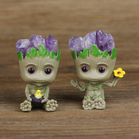 Guardians of the Galaxy Groot doll flowerpot treant crystal gravel glue ornament figure wholesale