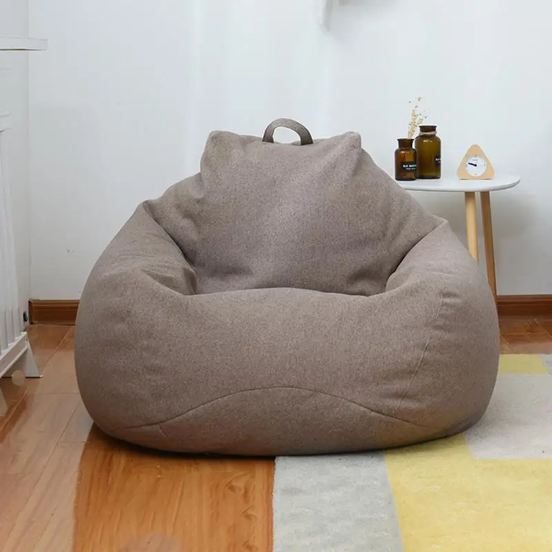 Lazy Sofa Cover Comfortable Large Bean Bag Cover without Filler for Home Bedroom Adults Kids Soft Tatami Chairs Covers Beanbags